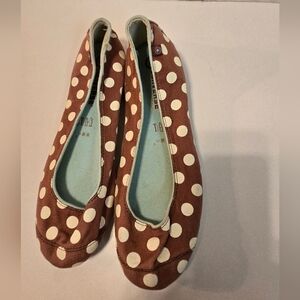 Brown Polka Dot Women's Flats,Converse